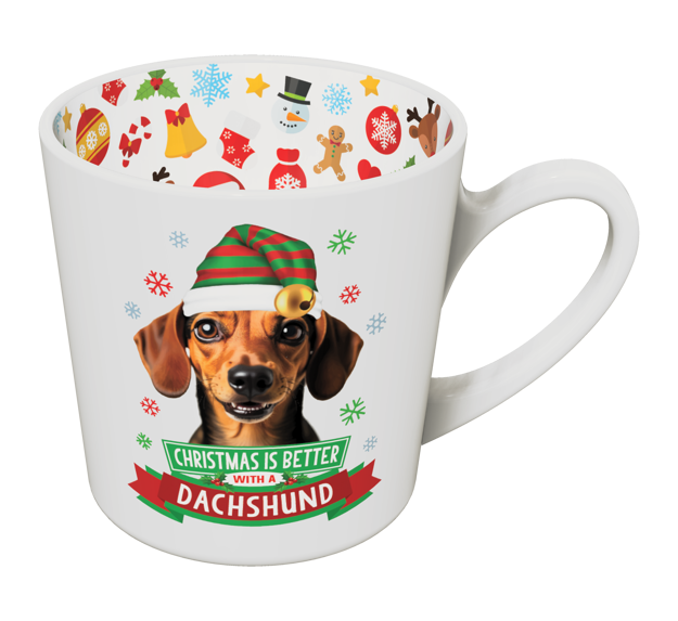 CHRISTMAS IS BETTER WITH A DACHSHUND CHRISTMAS MUG