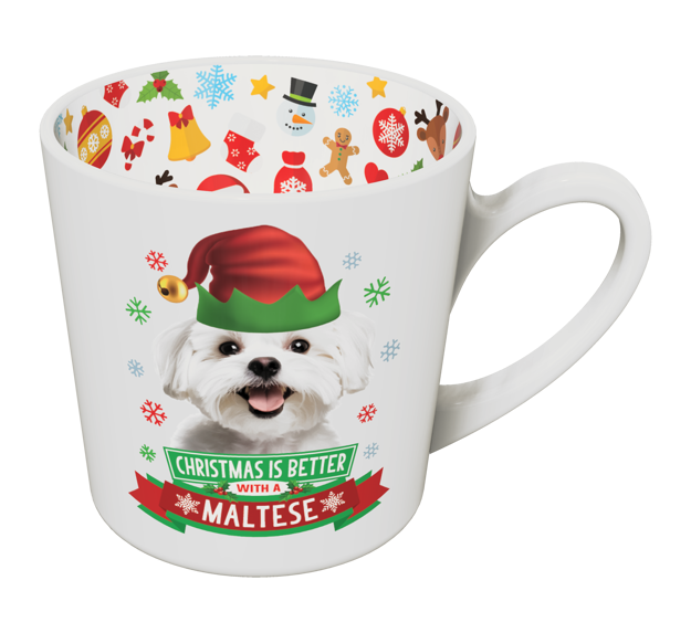 CHRISTMAS IS BETTER WITH A MALTESE CHRISTMAS MUG