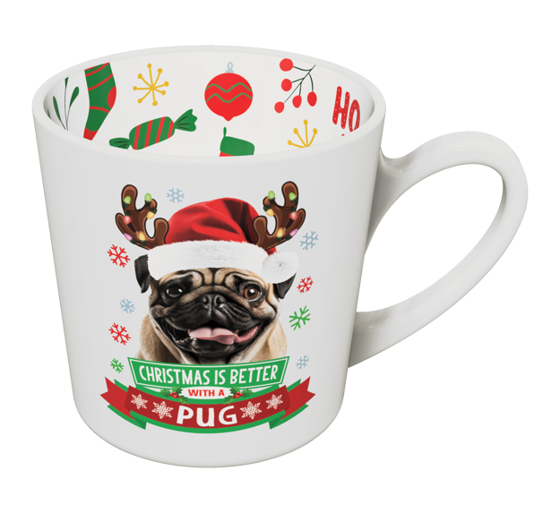 CHRISTMAS IS BETTER WITH A PUG CHRISTMAS MUG