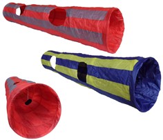 K9HOME CRINKLE CAT TUNNEL DIA 25CM X 1.3MT - RED/GREY