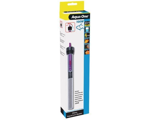 AQUA ONE GLASS HEATER 100W 24.5CM