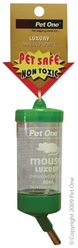 PET ONE SMALL ANIMALS DELUXE DRINKING BOTTLE CLEAR 80ML