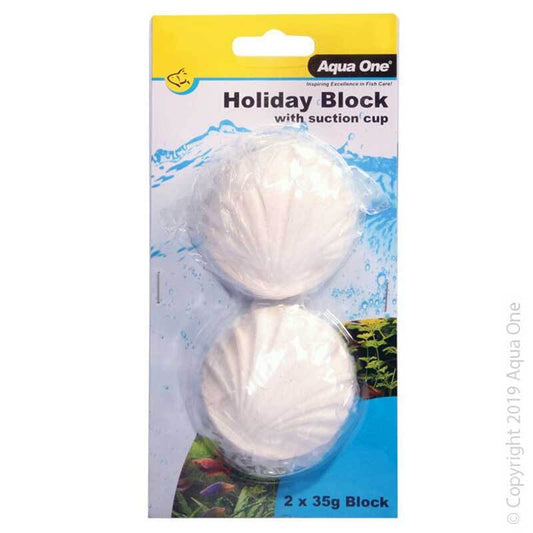 AQUA ONE BLOCK HOLIDAY FISH FOOD WITH SUCTION CUP 2X35G