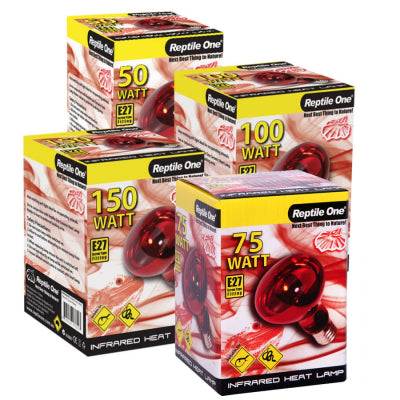 REPTILE ONE Infrared Heat Lamp 75w E27 Screw Fitting