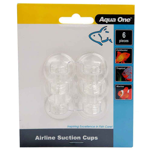 AQUA ONE Air Line Suction Cup X6