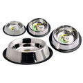 PET ONE BOWL ANTI SKID ANTI TIP STAINLESS STEEL 900ML