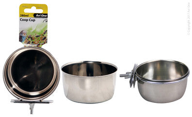 AVI ONE COOP CUP BIRD SEED AND WATER BOWL 280ML