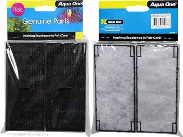 AQUA ONE 105C CARBON CARTRIDGE 2PK ECOSTYLE 42/47