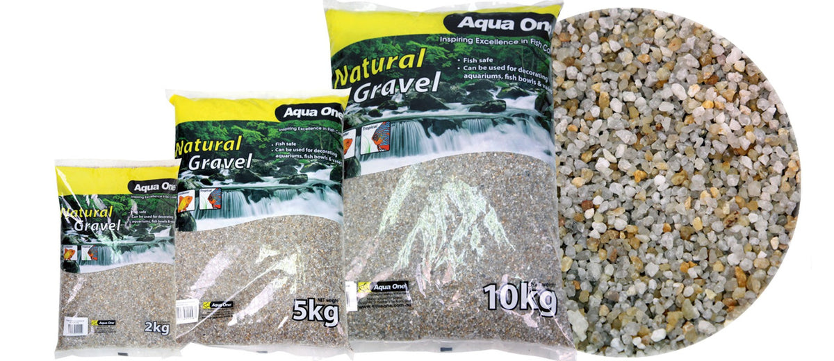 AQUA ONE NATURAL GRAVEL GOLD MIX 2KG