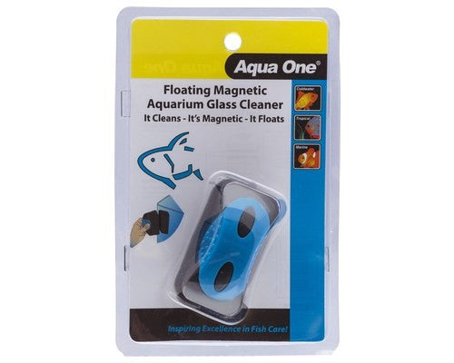 AQUA ONE FLOATING MAGNET CLEANER SMALL FOR UP TO 5MM GLASS