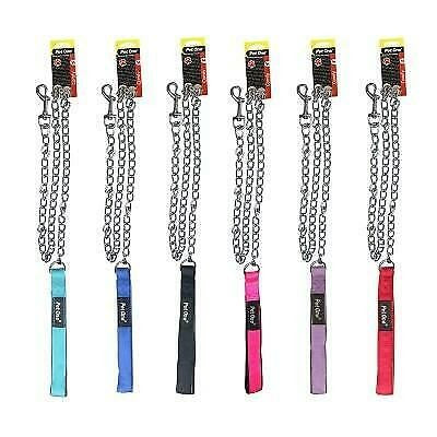 PET ONE CHAIN LEASH PADDED 2.5MM 120CM BLUE