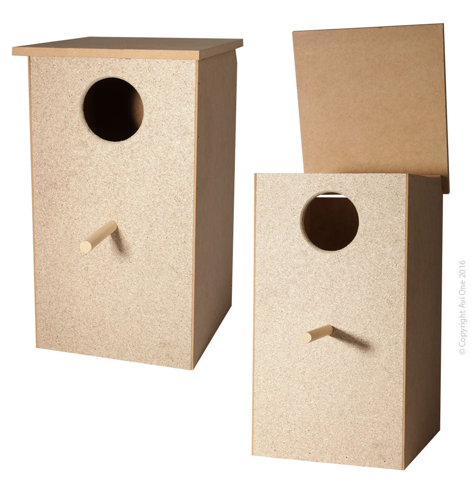 AVI ONE WOODEN TALL PARROT NEST BOX 46CM TALL