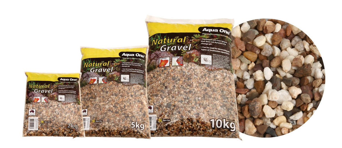 AQUA ONE NATURAL GRAVEL AUSTRALIA GOLD DARK 4-6MM MIX 2KG