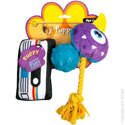 PET ONE DOG TOY PUPPY FUN PACK ASSORTED