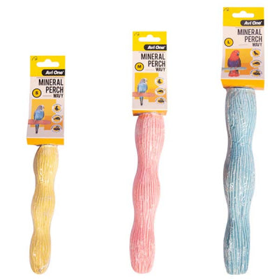 AVI ONE PERCH MINERAL CALCIUM WAVE SMALL 15 L X 2.5CM