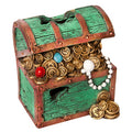 AQUA ONE ORNAMENT TREASURE CHEST WITH COINS 9WX8DX10.5CMH