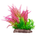 AQUA ONE Ecoscape Large Wide Liquorice Fern Pink/Hottonia Green