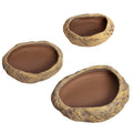 REPTILE ONE DISH MEDIUM SANDSTONE 15X12.5X3.7CM