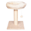 PET ONE SCRATCHING TREE POST W/ BED & BALL 35X35X50CM CREAM 9CLICK & COLLECT ONLY)