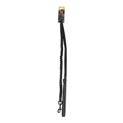 PET ONE LEASH NYLON BUNGEE 120-160CM 25MM BK