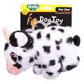 PET ONE DOG TOY PLUSH SQUEAKY SPOTTED COW 20CML
