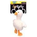 PET ONE DOG TOY PLUSH SQUEAKY W CRINKLE GOOSE 22CM