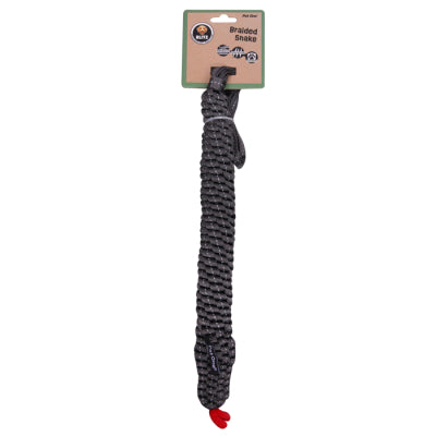 PET ONE DOG TOY BLITZ BRAIDED SNAKE GREY