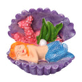 AQUA ONE ORNAMENT SLEEPING MERMAID W SHELL 6X6X5.5CMH