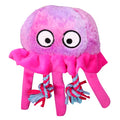 PET ONE DOG TOY PLUSH SQUEAKY JELLYFISH W ROPE 23CM