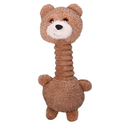 PET ONE DOG TOY PLUSH SQUEAKY TEDDY W LONG LEGS