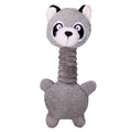 PET ONE DOG TOY PLUSH SQUEAKY RACOON W LONG NECK
