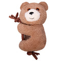 PET ONE DOG TOY PLUSH SQUEAKY TEDDY W ROPE 18CM