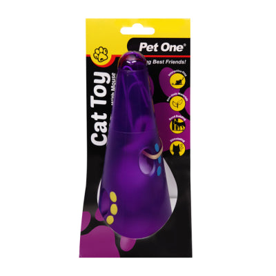 PET ONE Cat Toy Ice Cream Cone With Mouse 9.5x9.5x17.5cmh