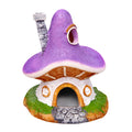AQUA ONE ORNAMENT ELF MUSHROOM HOUSE PURPLE 8.5CM X 8CM  X 10CMH