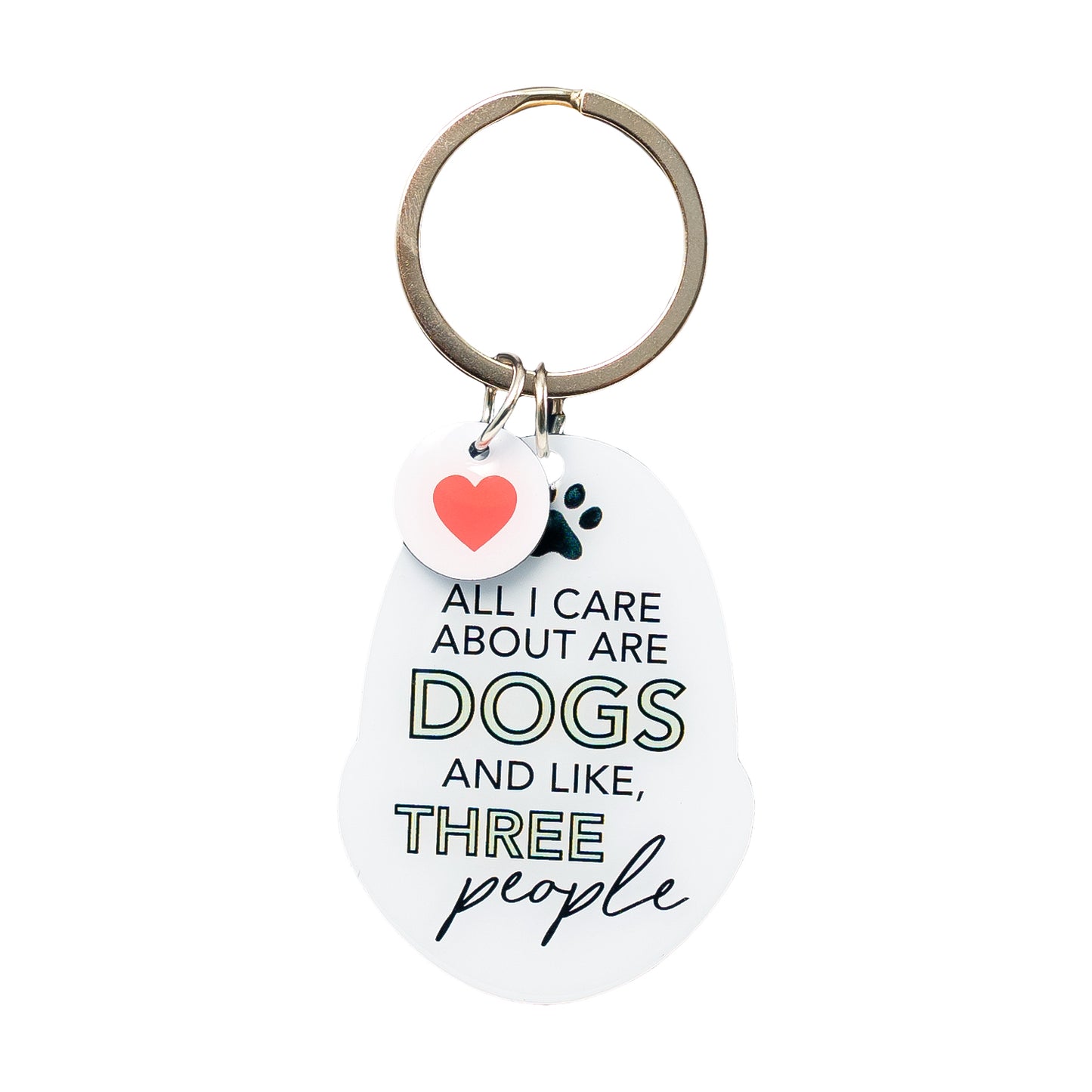 SPLOSH PET KEYRING ALL I CARE ABOUT DOGS AND LIKE THREE PEOPLE