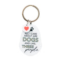 SPLOSH PET KEYRING ALL I CARE ABOUT DOGS AND LIKE THREE PEOPLE