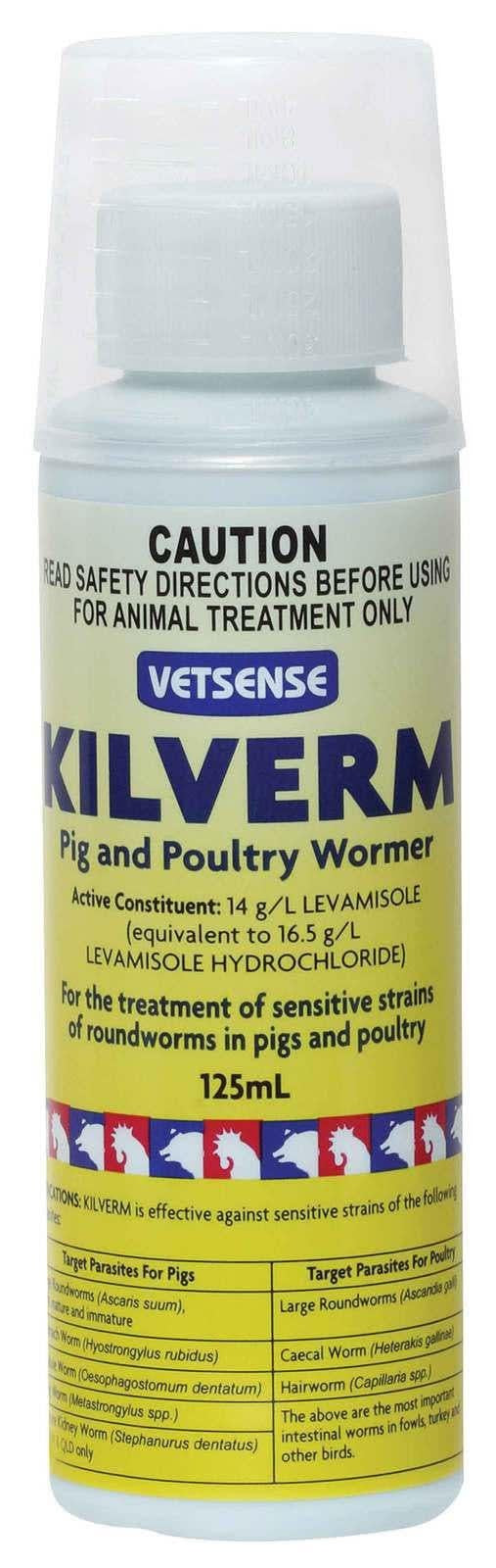 Vetsense KILVERM Poultry Bird Wormer for Chickens - 125ml
