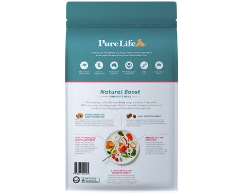 PURE LIFE NATURAL BOOST DRY ADULT DOG FOOD SALMON 8KG