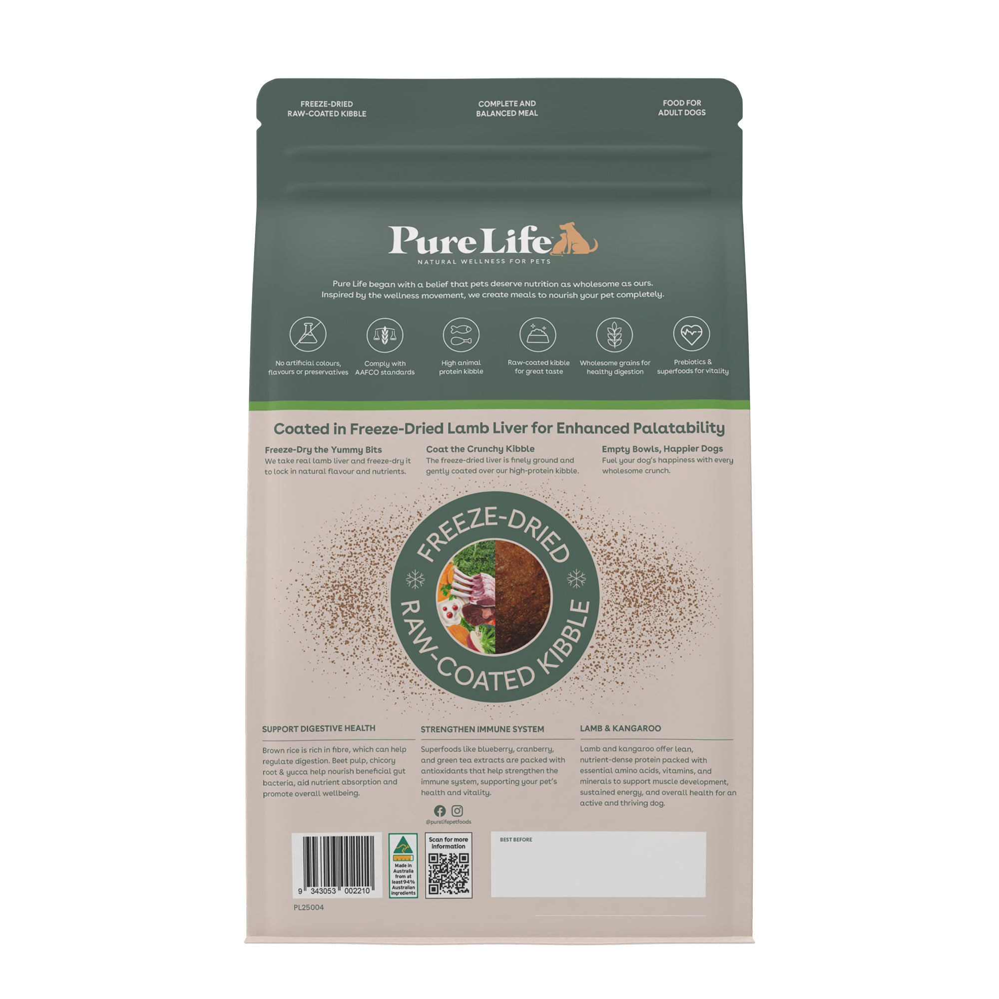 PURE LIFE FDRC DOG LAMB/KANGAROO 2.5KG