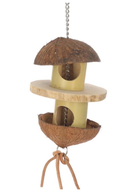 Feather Friends Coco Cabana Bamboo Lantern - 13 x 10cm
