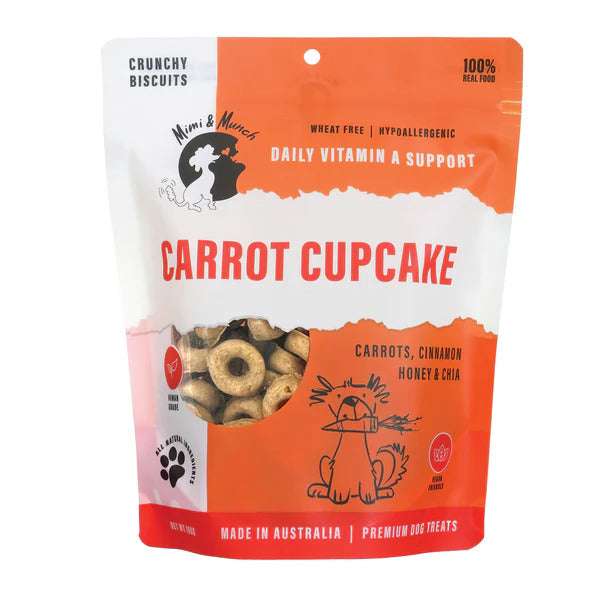 MIMI AND MUNCH Carrot Cupcake Natural Dog Treats 180G