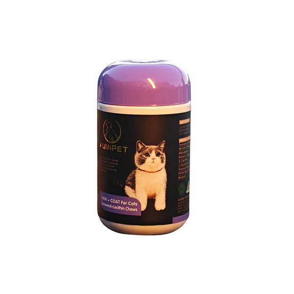 AUINPET Skin Coats For Cats Seaweed+Lecithin Chews 120g