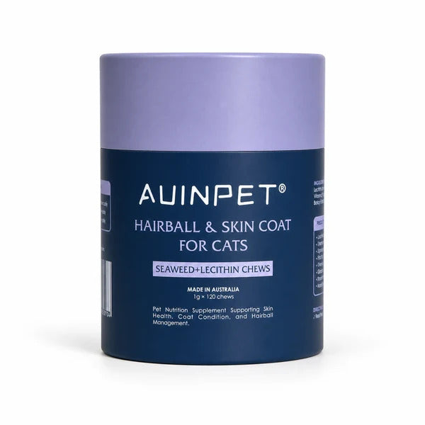 AUINPET Skin Coats For Cats Seaweed+Lecithin Chews 120g