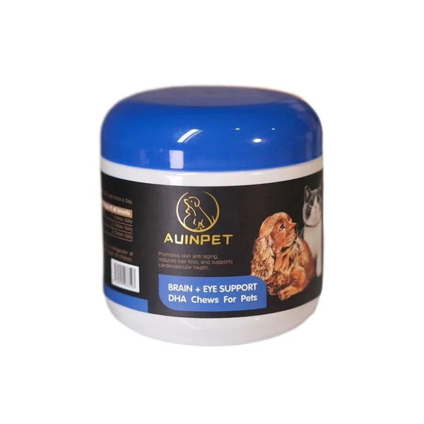 AUINPET Brain & Eye Support Dha Chews For Pets 180G
