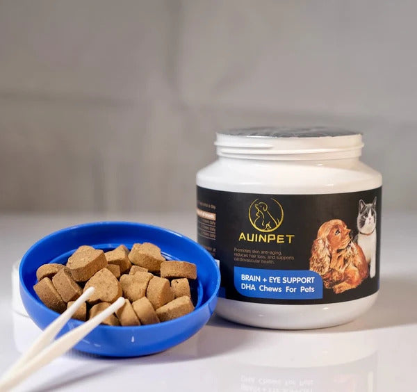 AUINPET Brain & Eye Support Dha Chews For Pets 180G