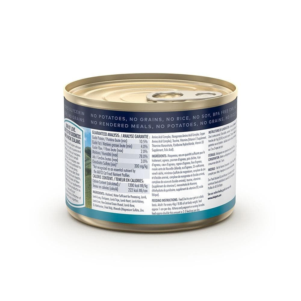 ZIWI PEAK CAT CAN MACKEREL & LAMB 185G
