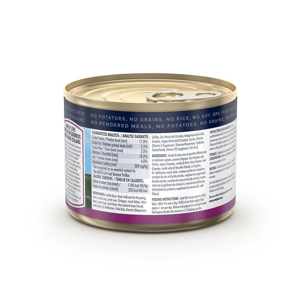 ZIWI PEAK CAT CAN RABBIT & LAMB 185G
