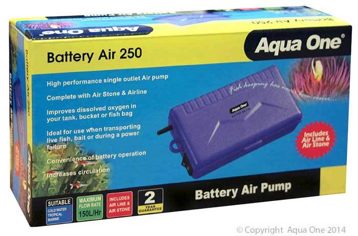AQUA ONE BATTERY AIR PUMP 250