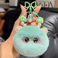 Blush Cat Ball Plush Doll Keychain Pendant