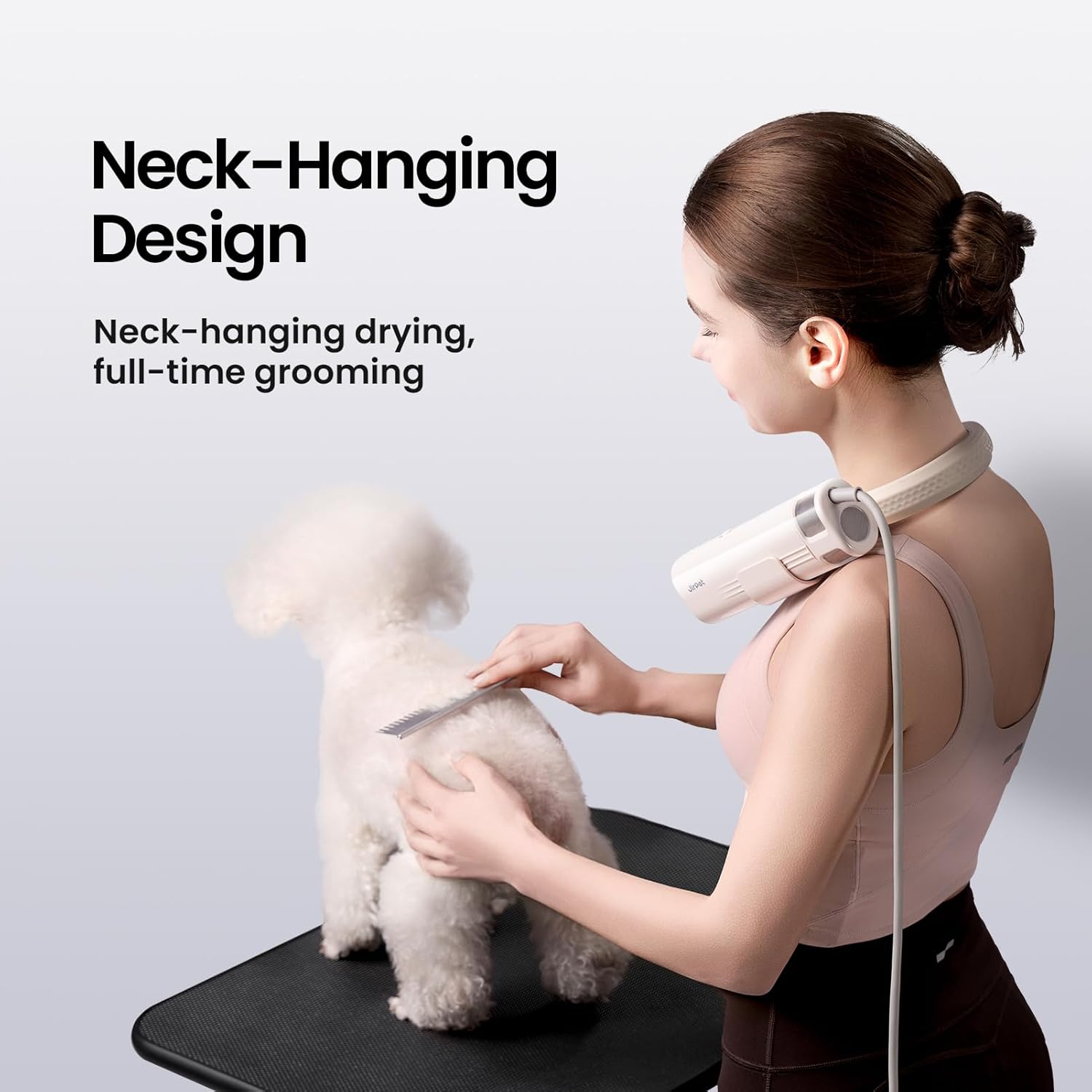 JIRPET Pet Neck Dryer Professional Dog Dryer for Pet Grooming Hands-Free